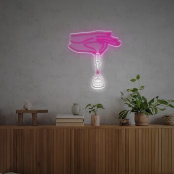 Hand with Nail Polish Brush LED Neon Sign