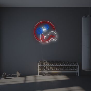 Lifting Dumbbells LED Neon Sign
