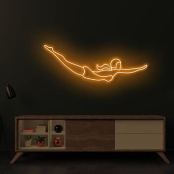 Pink Blonde Diver LED Neon Sign