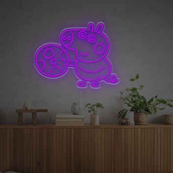 George In Peppa Pig LED Neon Sign