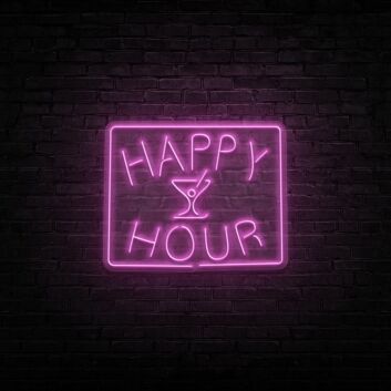 Happy Hour Neon Sign