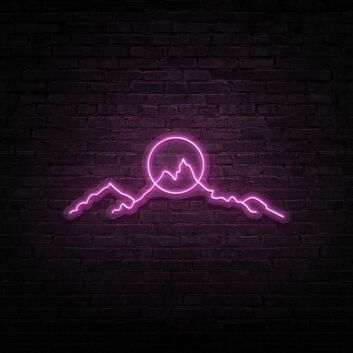 Mountainscape Neon Sign