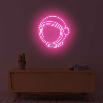 Space Man Head LED Neon Sign