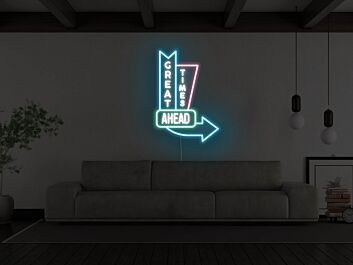 Vintage Great Times Ahead Neon Sign