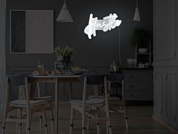 Hustle Version 2 Metallic Neon Sign