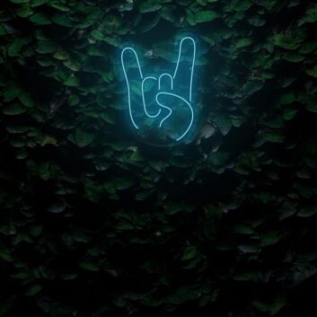 Rock Hand LED Sign