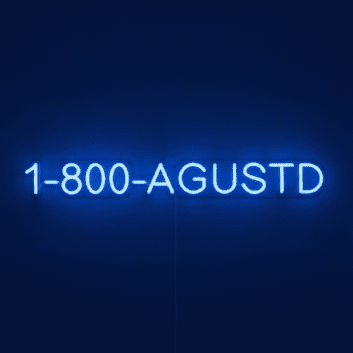 1 800 Agustd Neon Sign