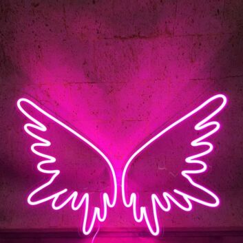 Angel Wings with Long Lower Feathers LED Neon Sign