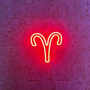Aries Zodiac Neon Sign