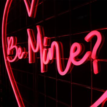 Be Mine Heart LED Neon Sign