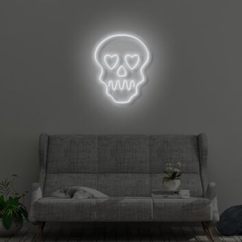 Skull With Hearts LED Neon Sign