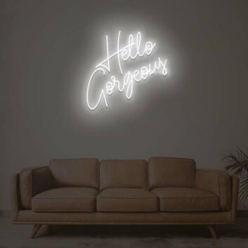Overlapping Hello Gorgeous Script LED Neon Sign