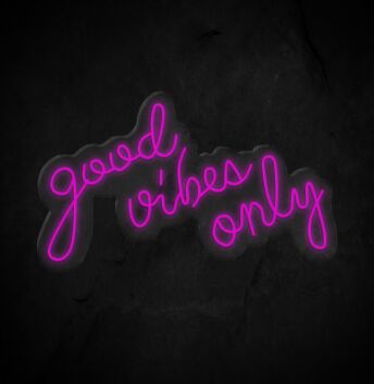 Good Vibes Only Neon Sign