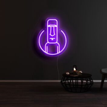 Easter Island Icon Neon Sign