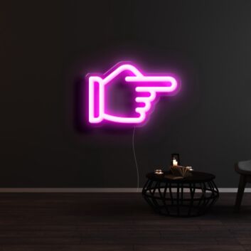 Index Finger Neon Sign