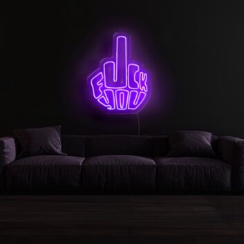 Middle Finger Fck You Neon Sign