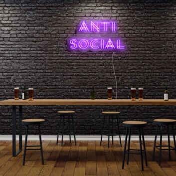 Antisocial Neon Sign