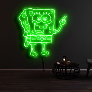 Spongebob Index Finger Neon Sign