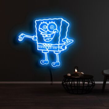 Spongebob Reaching Hand Neon Sign