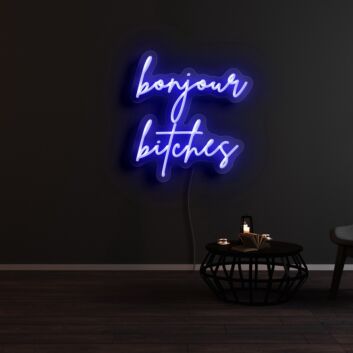 Bonjour Bitches Neon Sign