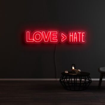 Love Hate Neon Sign