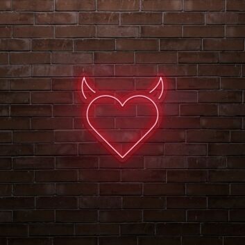 Devil Heart LED Neon Sign