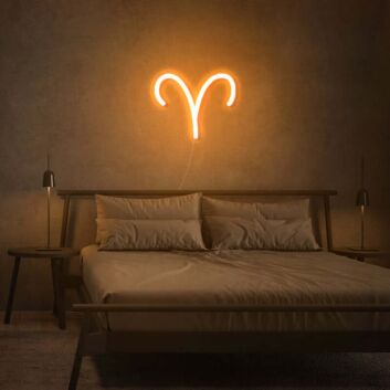 Aries Zodiac Neon Sign
