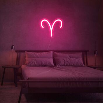 Aries Zodiac Neon Sign