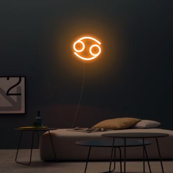 Cancer Zodiac Neon Sign