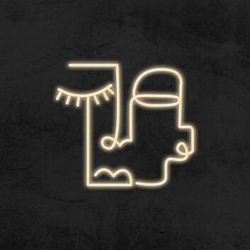Graphic Face Neon Sign
