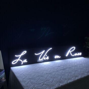 La Vie En Rose French Neon Sign