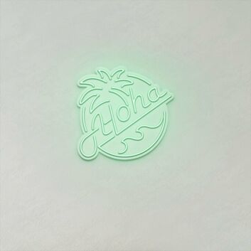 Aloha Palm Tree and Wave LED Neon Sign