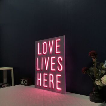 Love Lives Here Neon Sign