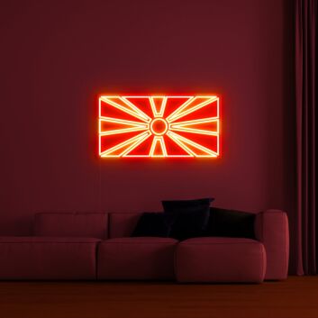 North Macedonia Flag Neon Sign