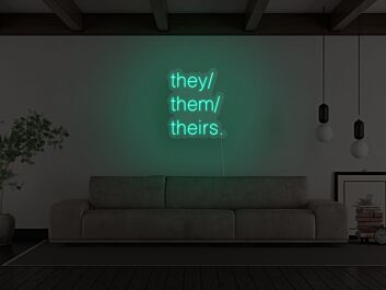 Pronouns Neon Sign