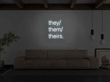 Pronouns Neon Sign