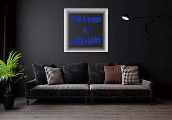 Fuck Average Be Legendary Blue Infinity Mirror Neon Sign