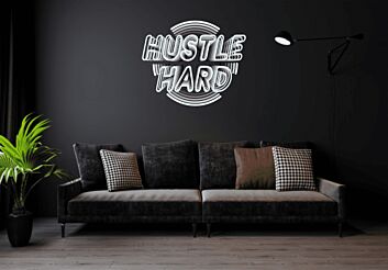 Hustle Hard Infinity Mirror Neon Sign