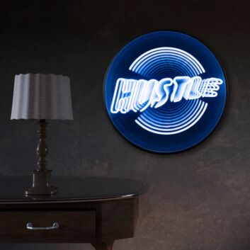 HUSTLE Infinity Mirror Neon Sign