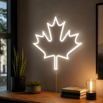 Canada Flag Maple Leaf Neon Sign