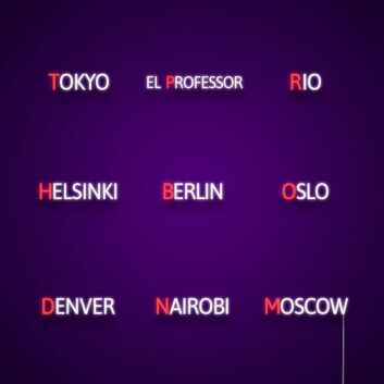 Character Names Collage Neon Sign