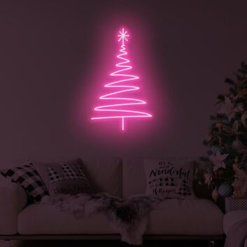 Christmas Long Tree LED Neon Sign