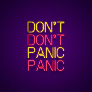 Dont Panic Neon Sign