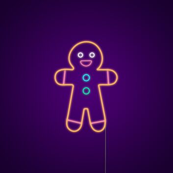 Gingerbread Man Neon Sign