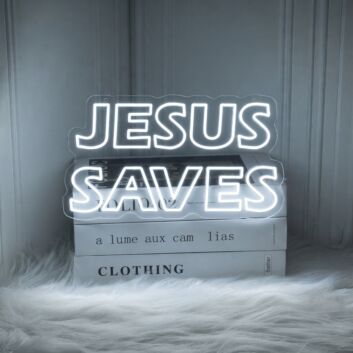 Jesus Saves Neon Sign