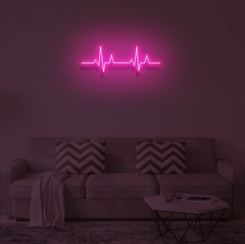&quot;HEART BEAT&quot; LED Neon Sign