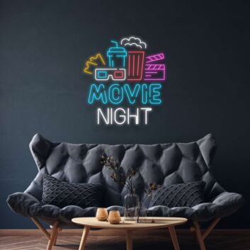 Movie Night Neon Sign
