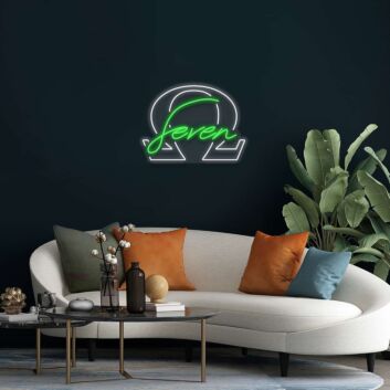 Custom Omega Seven Logo LED Neon Sign