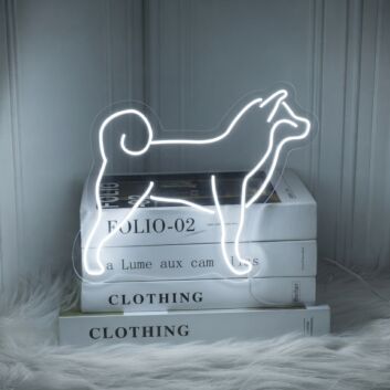 Shiba Inu Silhouette Neon Sign