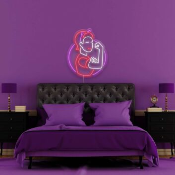 Strong Woman Mothers Day Neon Sign